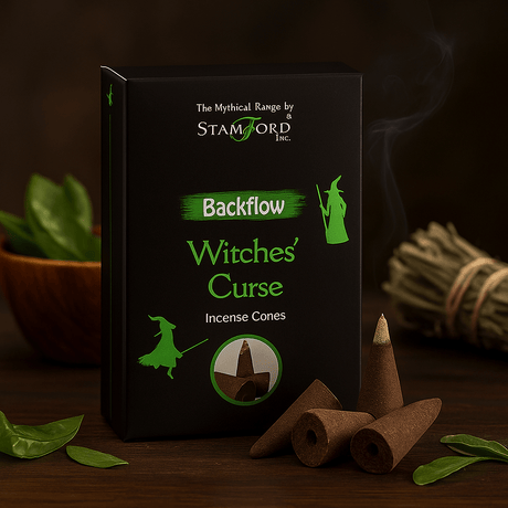 Backflow Incense Cones Witch Curse - 12 Cones Stamford - SHAMTAM.COM