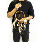 Dreamcatcher - Round - Black/White/Red - SHAMTAM.COM