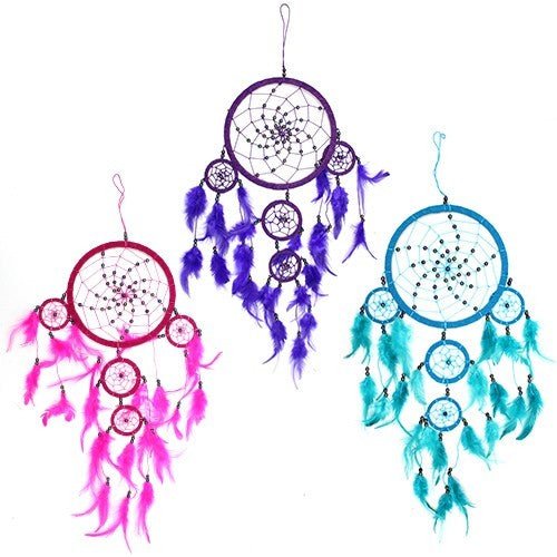 Dreamcatcher - Round - Turq/Pink/Purp - SHAMTAM.COM