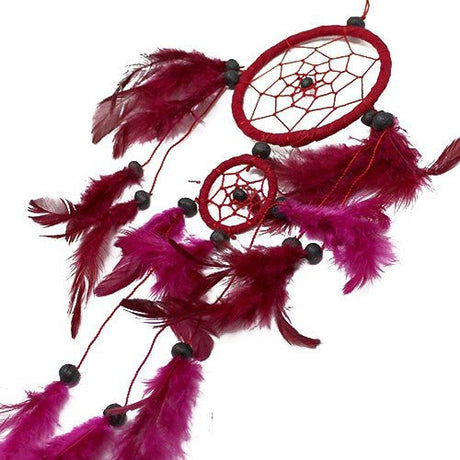 Dreamcatcher - Round - Black/White/Red - SHAMTAM.COM