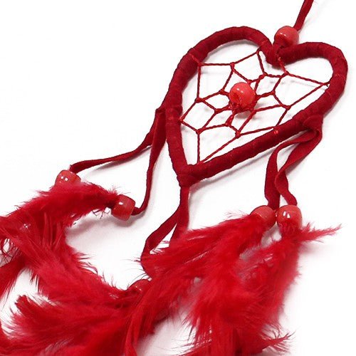 Dreamcatcher - Heart - Black/White/Red - SHAMTAM.COM