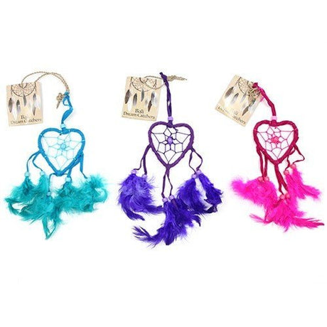 Dreamcatcher - Heart - Turq/Pink/Purp - SHAMTAM.COM