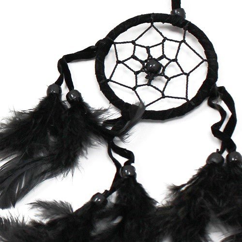 Dreamcatcher - Round - Black/White/Red - SHAMTAM.COM