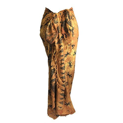 Bali Gecko Sarongs - Chocolate - SHAMTAM.COM