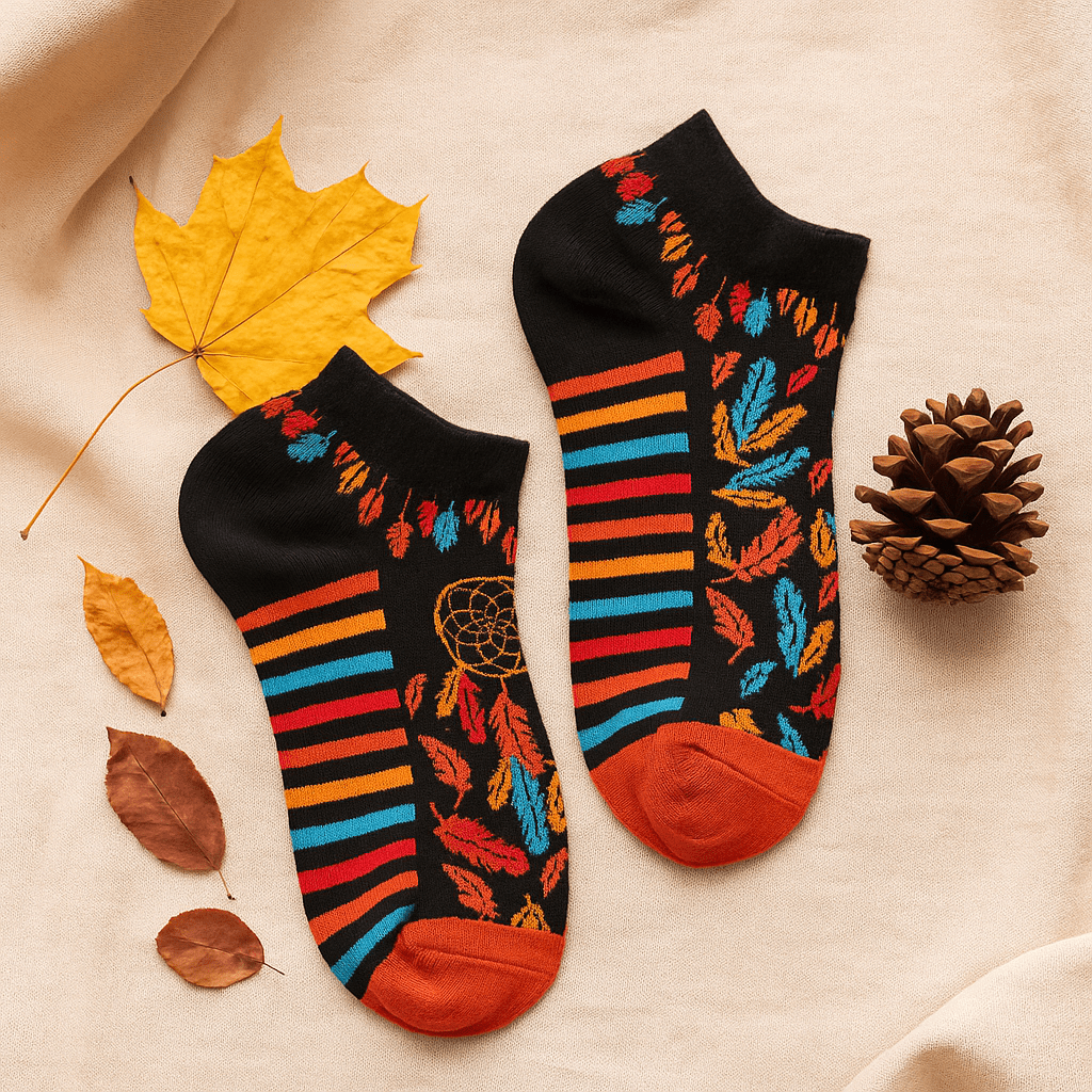 Bamboo Low Cut Socks M/L 7.5 - 11.5 Dreamcatcher - SHAMTAM.COM