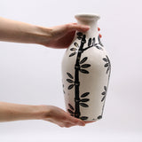 Boho Vase Bamboo Motif Shaped - Natural - SHAMTAM.COM