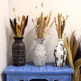 Boho Vase Bamboo Motif Shaped - Natural - SHAMTAM.COM