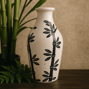 Bamboo-Shaped Vase Natural