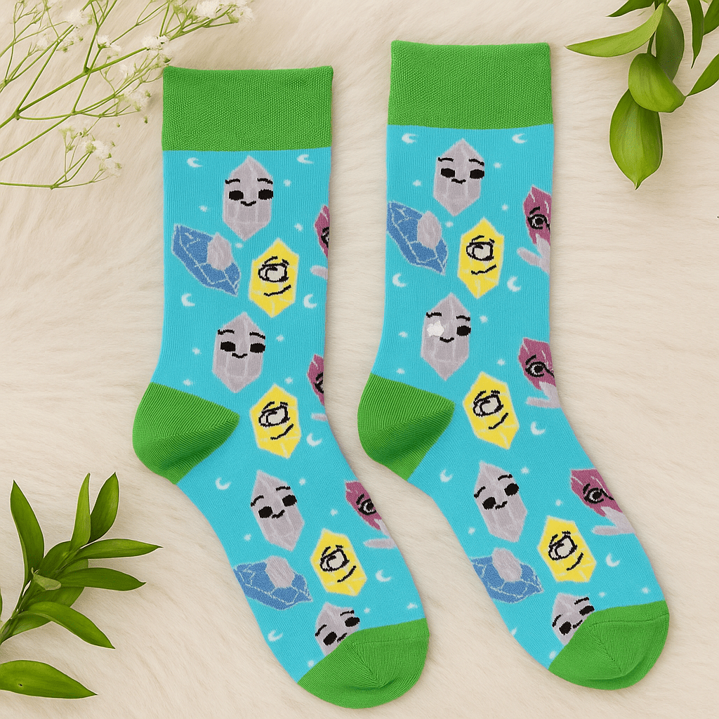 Bamboo Socks Gemstone Print S/M - SHAMTAM.COM