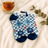 Bamboo Socks Low Cut Om Evil Eye 7.5 - 11.5 - SHAMTAM.COM