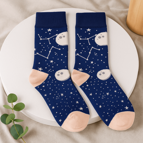 Bamboo Socks Medium - Large Moon Walk - SHAMTAM.COM