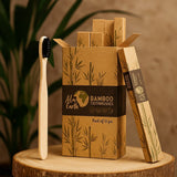 Bamboo Toothbrush, Charcoal Medium - Soft Bristles - SHAMTAM.COM
