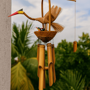 Bamboo Wind Chimes, Mother and Chicks - SHAMTAM.COM