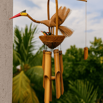 Bamboo Wind Chimes, Mother and Chicks