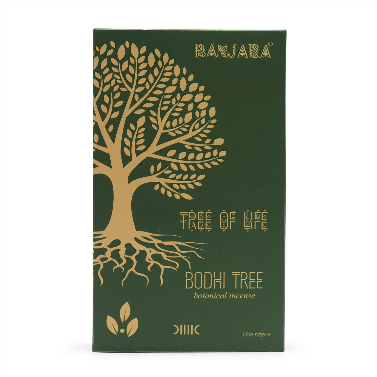 Banjara Botanical Incense - Bodhi Tree Scent | 15g Pack of Natural Fig & Sacred Wood Sticks | Handmade in India | Tree of Life Design - SHAMTAM.COM