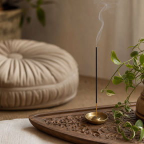 Banjara Cristal Gemas Incense Sticks - Moonstone Jasmine & Myrrh — styled in a warm, naturally lit interior