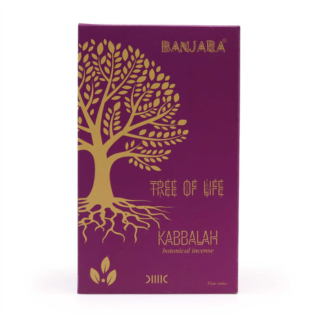Banjara Kabbalah Botanical Incense Sticks - Tree of Life Design, 15g Pack with Frankincense & Myrrh Fragrance, Handmade in India - SHAMTAM.COM