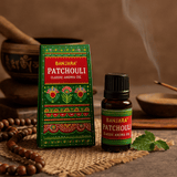 Banjara Patchouli Classic Aroma Oil 10ml - Premium Indian Fragrance in Amber Glass Bottle with Vibrant Packaging - SHAMTAM.COM