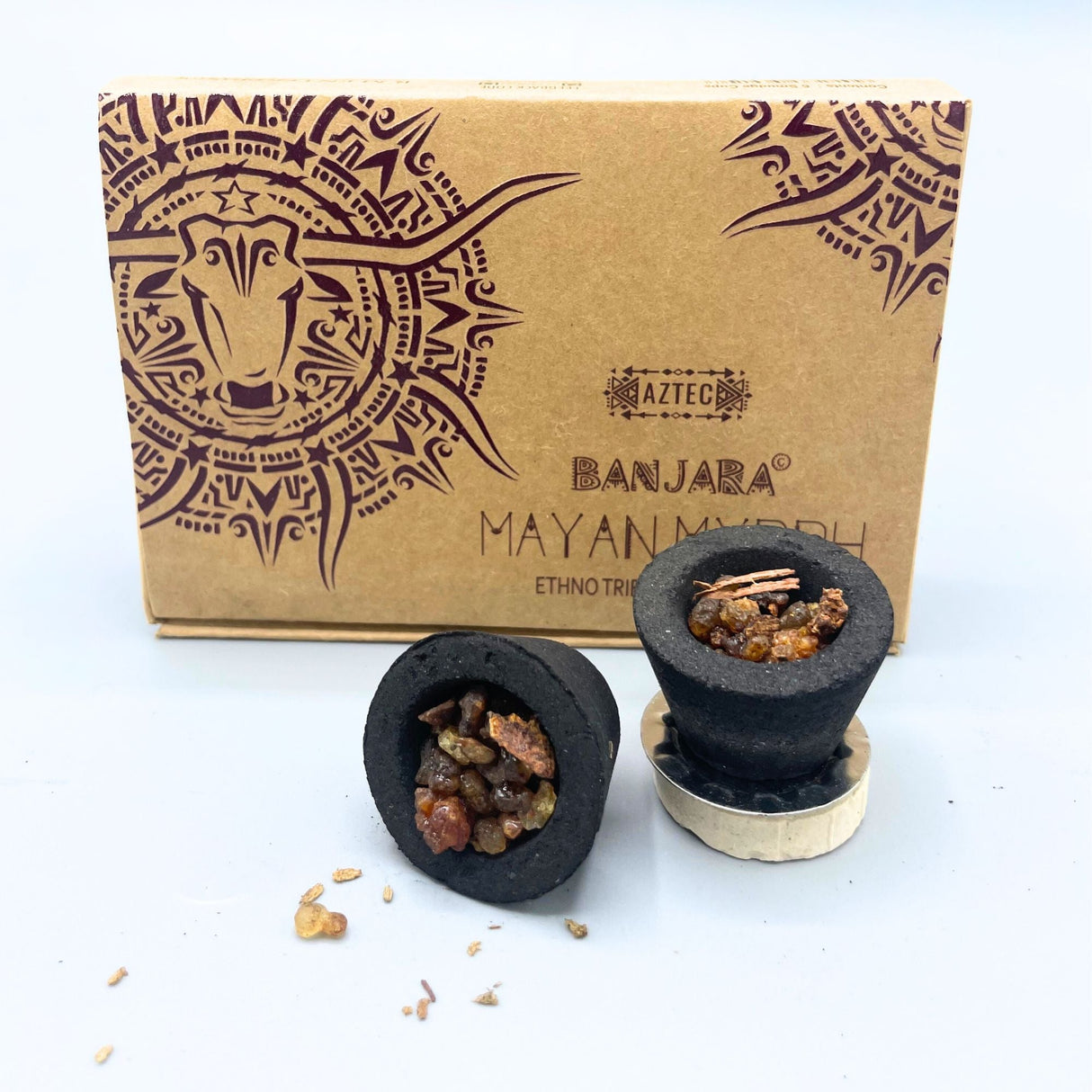 Mayan Myyrh Sage Smudge Cups - Banjara - SHAMTAM.COM