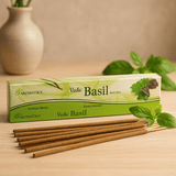 Basil Incense Sticks Vedic Masala 12 Count - SHAMTAM.COM