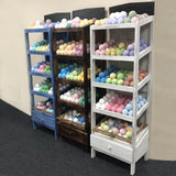 Bath Bomb 5 Shelf Display - Whitewash - SHAMTAM.COM