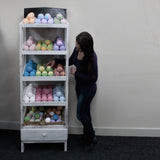 Bath Bomb 5 Shelf Display - Whitewash - SHAMTAM.COM