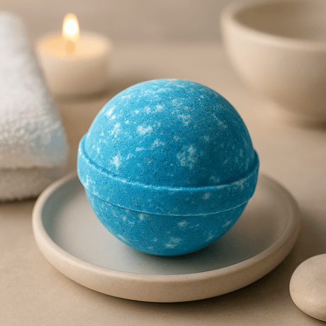 Bath Bomb Angel Delight Blue and White 180g - SHAMTAM.COM