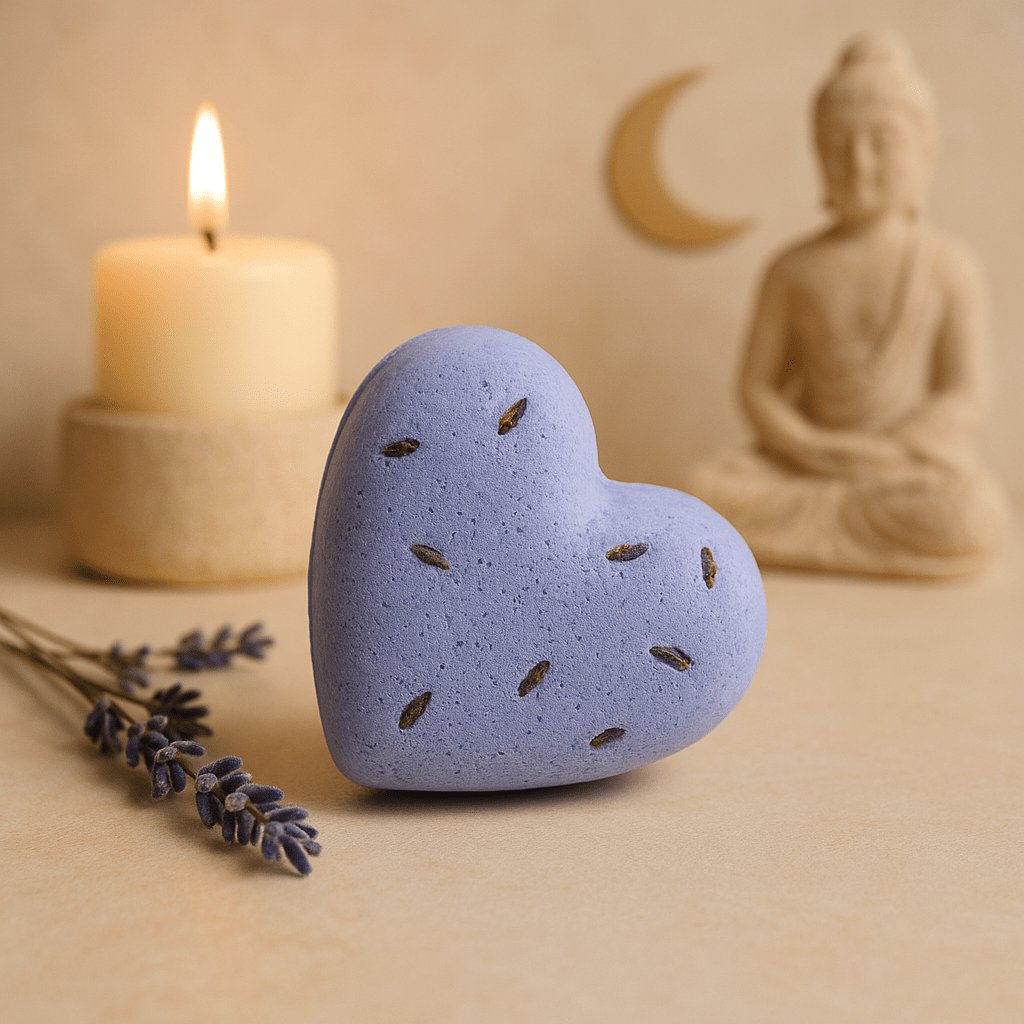 Bath Bomb French Lavender Love Heart 70g - SHAMTAM.COM