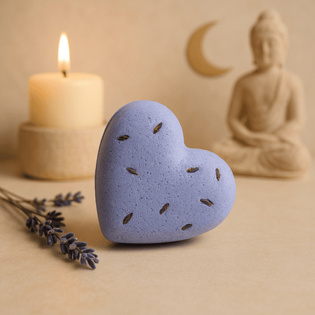 Bath Bomb French Lavender Love Heart 70g - SHAMTAM.COM