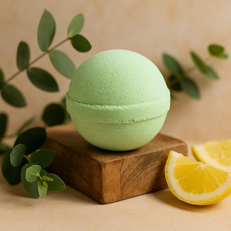 Bath Bomb Lemon Eucalyptus With Shea Butter - SHAMTAM.COM