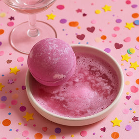 Pink bath bomb