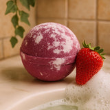 Bath Bomb Strawberry Pavlova Jumbo Red And White - SHAMTAM.COM