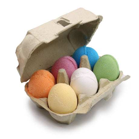 Bath Bombs Egg Shaped Assorted Scents 6 - Pack - SHAMTAM.COM