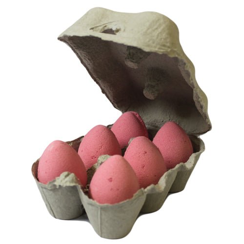 Bath Bombs Eggs in a Tray - Cherry - SHAMTAM.COM