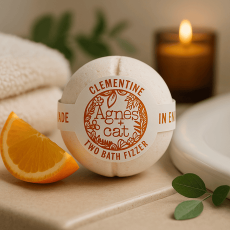 Bath Fizzer Clementine by Agnes and Cat - SHAMTAM.COM
