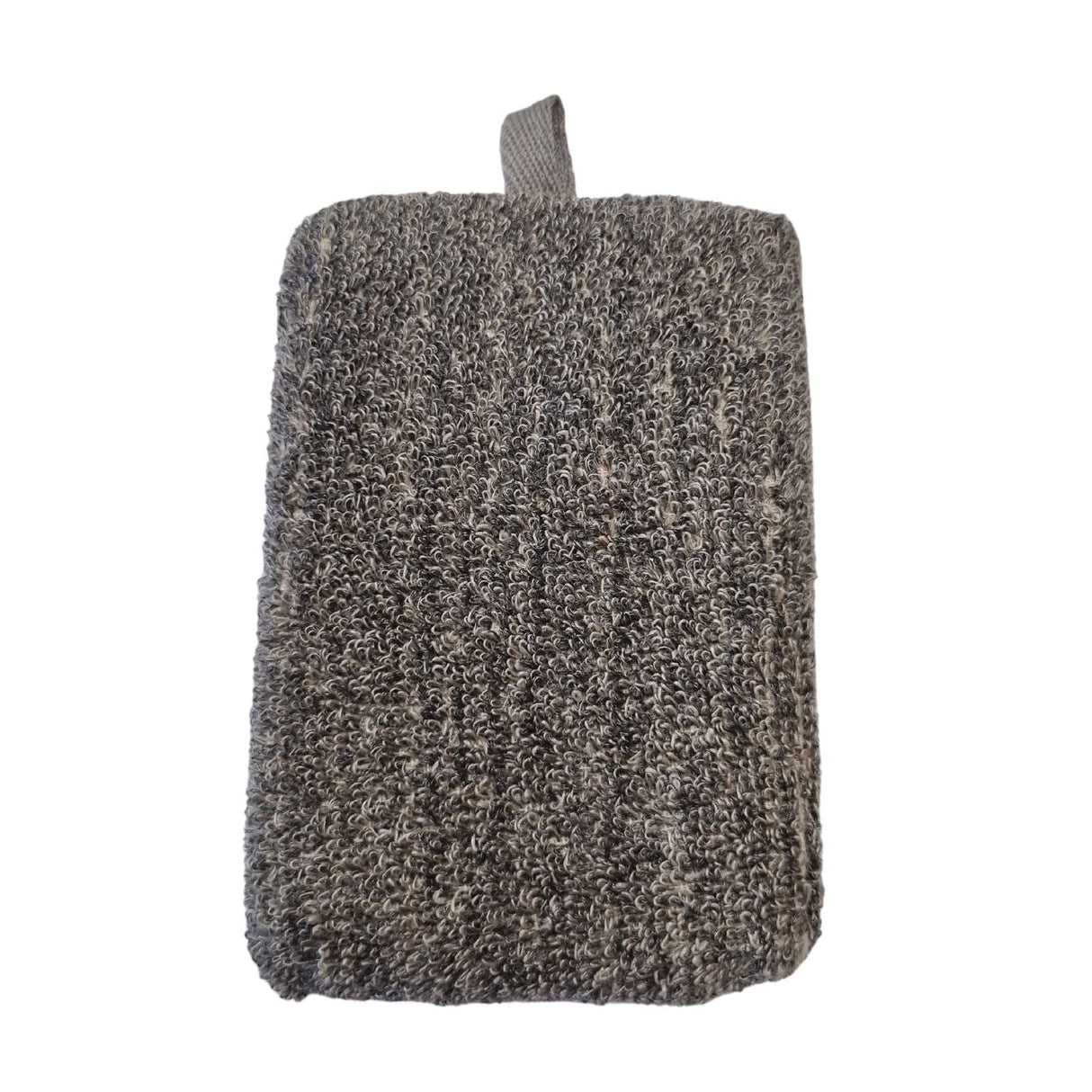 Bath Sponge, Exfoliating Bamboo and Linen Charcoal Gray - SHAMTAM.COM