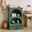 Bathroom Vanity Albasia Wood Turquoise Wash 66.7cm - SHAMTAM.COM