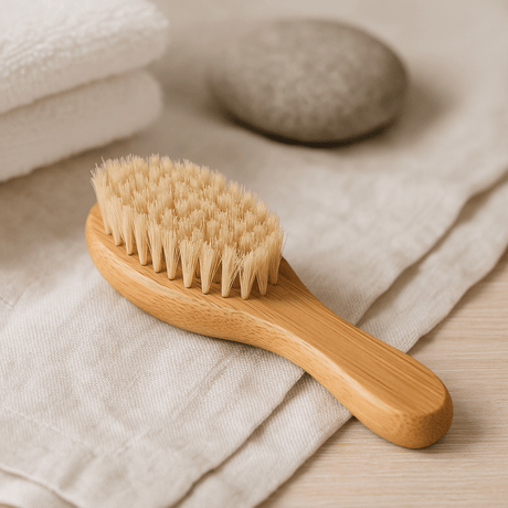 Beard Brush Boar Bristle Pearwood Bamboo - SHAMTAM.COM