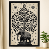 Bedspread and Wall Hanging - Single Cotton Elephant Tree - SHAMTAM.COM