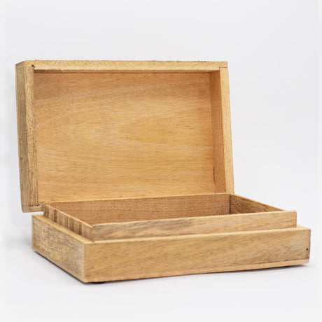 Big Rectangle Box 21.5x14x6.3cm - Hamsa Black Engraved - SHAMTAM.COM