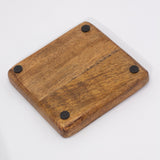 Big Square Trinket Tray 15x15x2.5cm - Mushroom Design Teal - SHAMTAM.COM