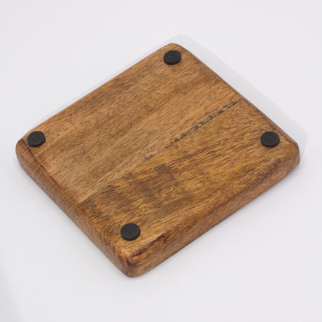 Big Square Trinket Tray 15x15x2.5cm - Mushroom Design Teal - SHAMTAM.COM