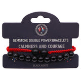 Black Agate Double Power Bracelets Gemstone - SHAMTAM.COM