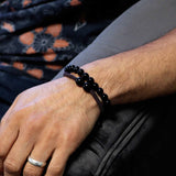 Black Agate Double Power Bracelets Gemstone - SHAMTAM.COM