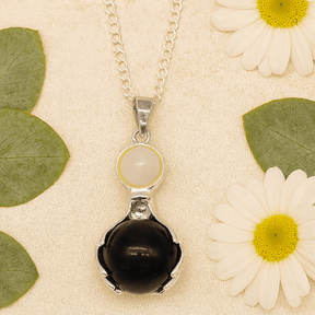 Black Agate Gemstone Pendant - SHAMTAM.COM