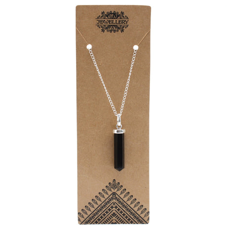 Black Agate - Pendant - Gemstone Point - SHAMTAM.COM
