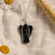 Black Agate Guardian Angel Pendant - SHAMTAM.COM