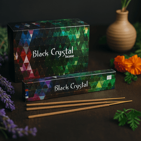 Black Crystal Incense Sticks 15g Satya - SHAMTAM.COM