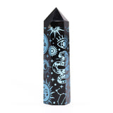 Black Obsidian Crystal - Mystic Story - Sky Blue Point - SHAMTAM.COM