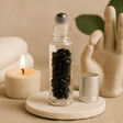 Black Tourmaline Essential Oil Roller Bottle, Silver Cap - SHAMTAM.COM